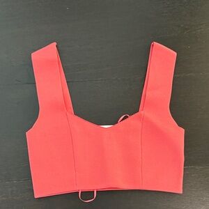 A.L.C. Vibrant Coral Crop Top